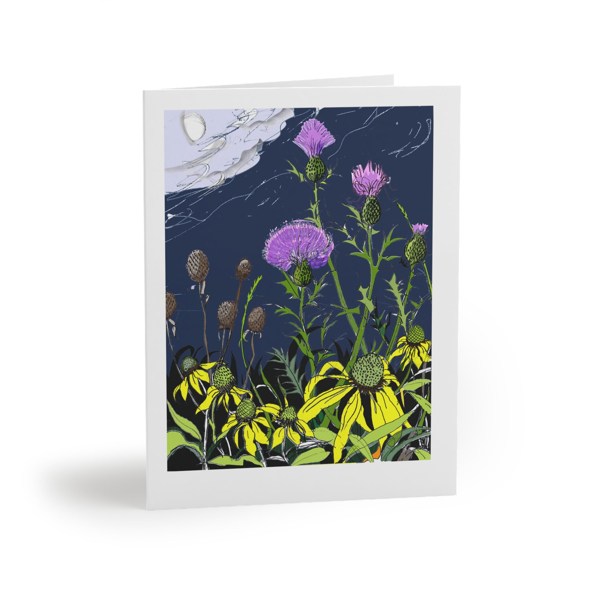 Prairie Flowers at Night – Moon Ma Cards