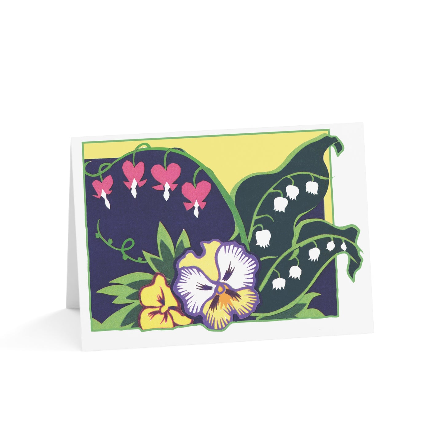 Pansy & Lily-of-the-Valley Small Cards — Pack of 1/10/30/50