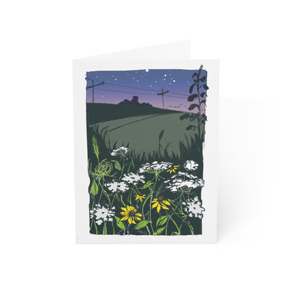 Farm Field at Sunset