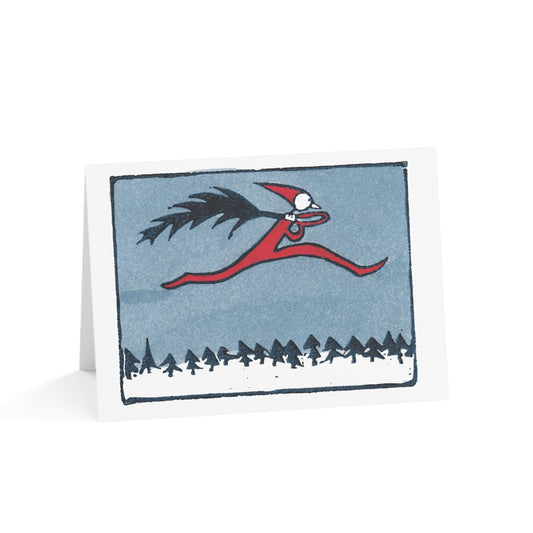 Elf Flying With a Tree